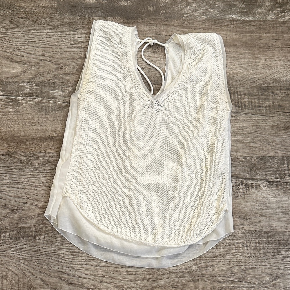 Elegant‎ Mint Velvet White Sleeveless Top Size 14